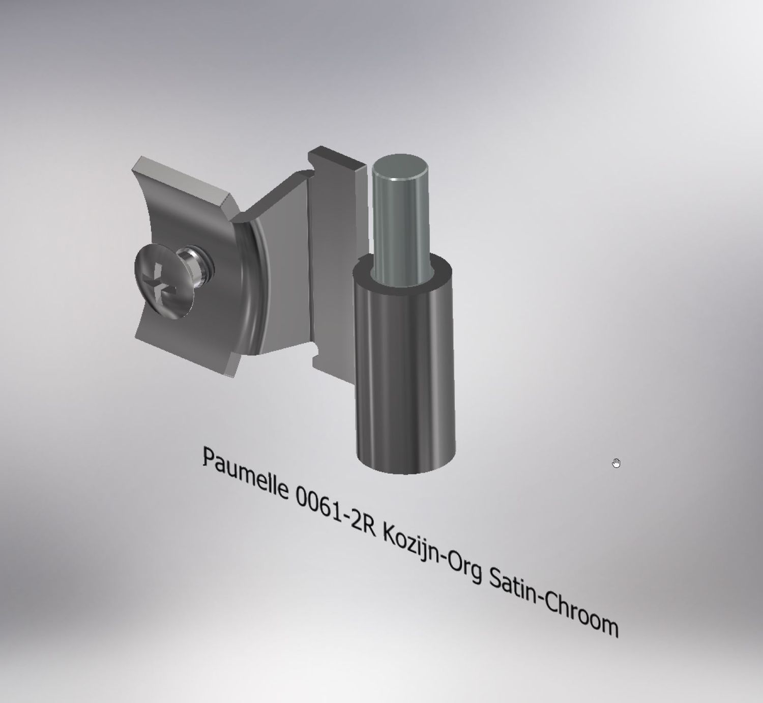 Paumelle 0061-2R Kozijn-Org, Satin-Chroom