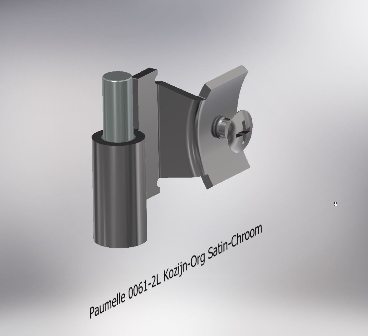 Paumelle 0061-2L Kozijn-Org, Satin-Chroom