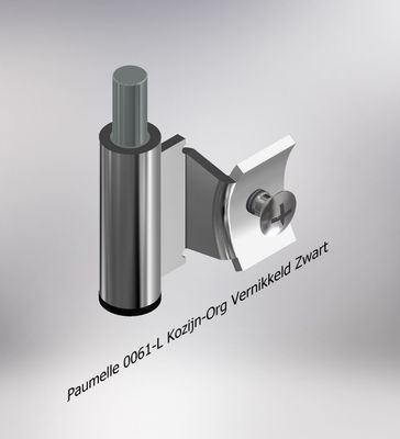 Paumelle 0061-L Kozijn-Org, Vernikkeld, Dop Zwart