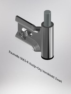 Paumelle 0063-R Kozijn-Org, Vernikkeld, Dop Zwart
