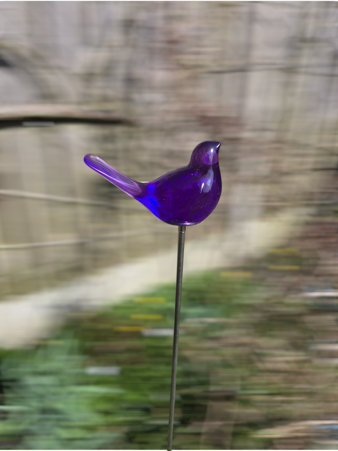 Vogel, 9 cm, op rvs-steker