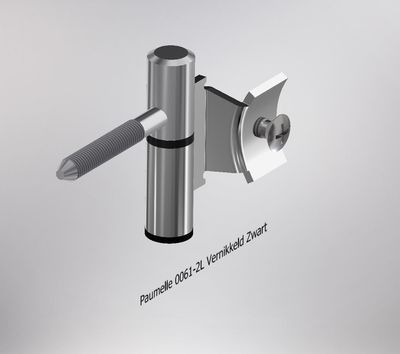 Paumelle 0061-2L Compleet, M7, Ring+Dop Zwart, Vernikkeld