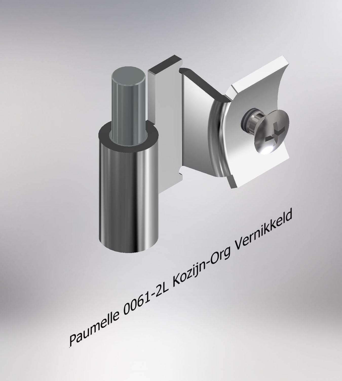 Paumelle 0061-2L Kozijn-Org, Vernikkeld