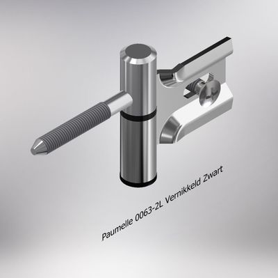 Paumelle 0063-2L Compleet, M7, Ring+Dop Zwart, Vernikkeld