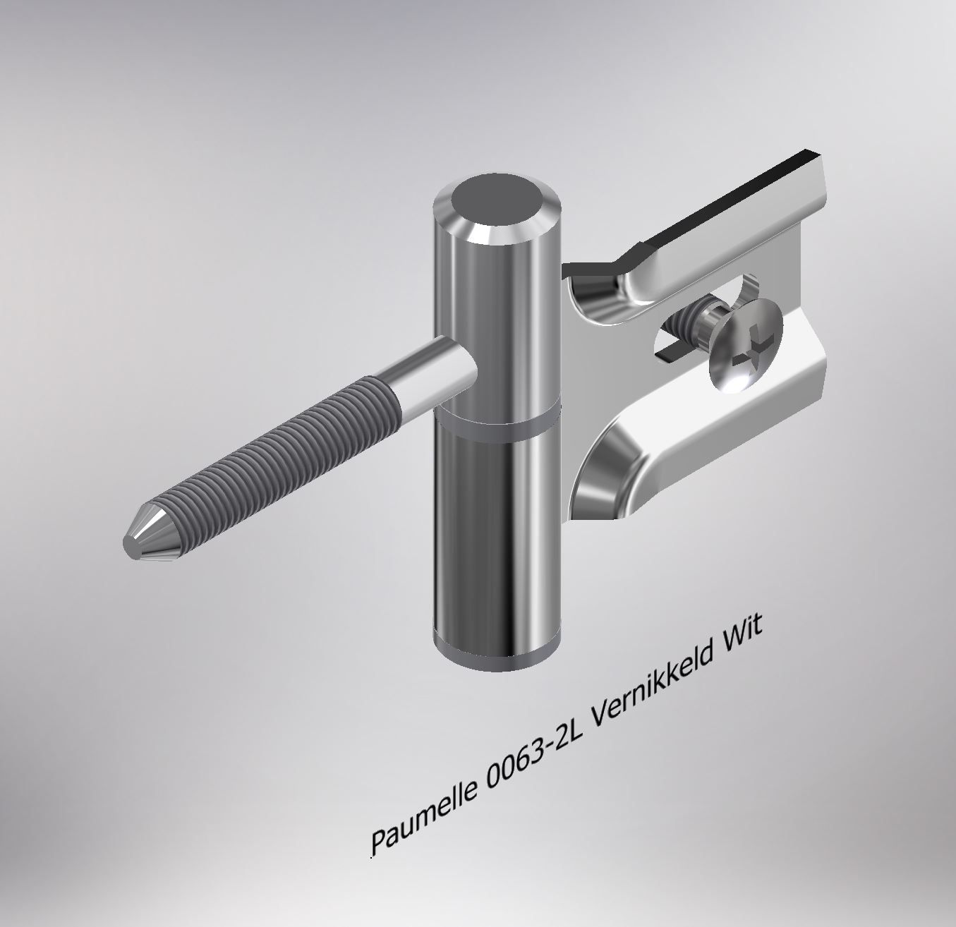 Paumelle 0063-2L Compleet, M7, Ring+Dop Wit, Vernikkeld