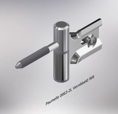 Paumelle 0063-2L Compleet, M7, Ring+Dop Wit, Vernikkeld