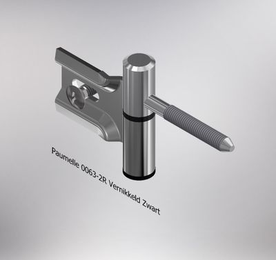 Paumelle 0063-2R Compleet, M7, Ring+Dop Zwart, Vernikkeld