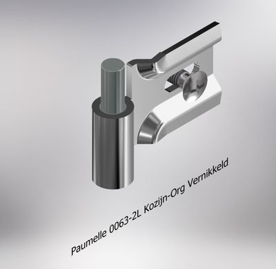 Paumelle 0063-2L, Kozijn-Org, Vernikkeld