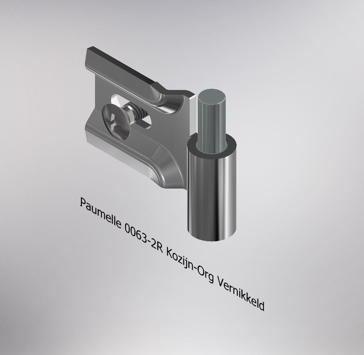 Paumelle 0063-2R, Kozijn-Org, Vernikkeld