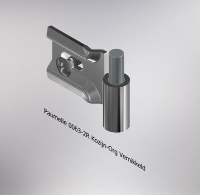 Paumelle 0063-2R, Kozijn-Org, Vernikkeld