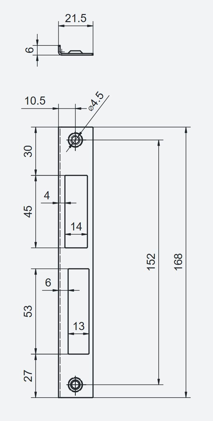 Polynorm Sluitplaat Mono-Plus DIN-Rechts