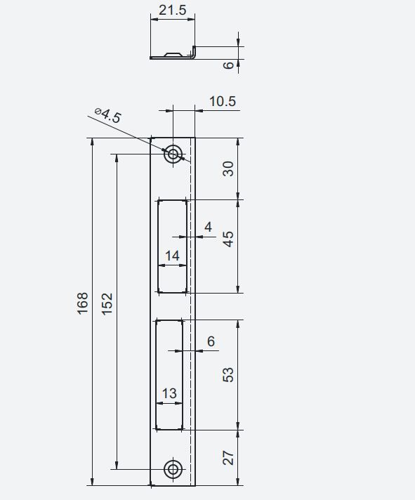 Polynorm Sluitplaat Mono-Plus DIN-Links