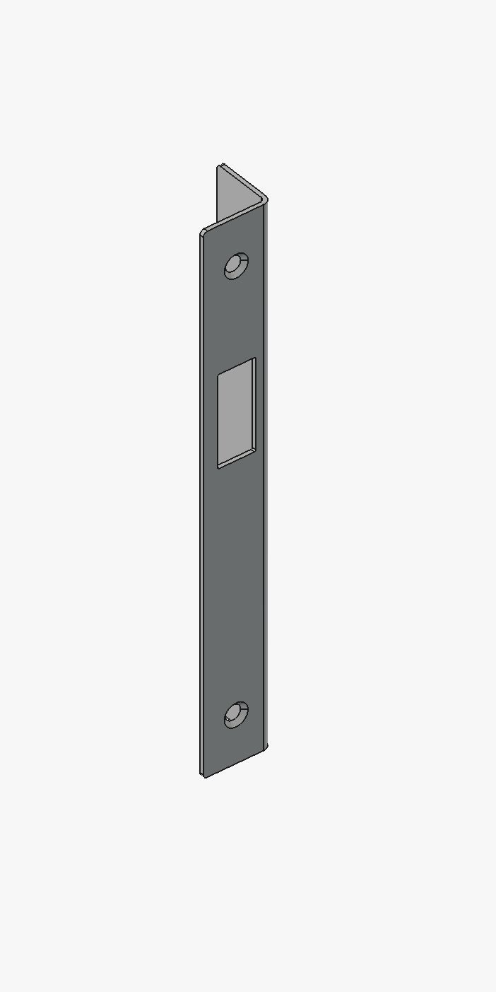 Woningbouw Loopdeur Sluitplaat DIN-Rechts