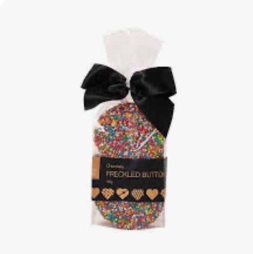 Chocolate freckled button bags