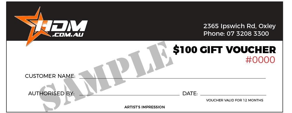 $100 HDM Gift Voucher