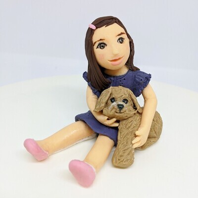 Fondant Cake Topper - Personalised Person &amp; Pet Figurines