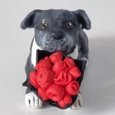 Valentine SPECIAL - Pet Figure &amp; bouquet Set
