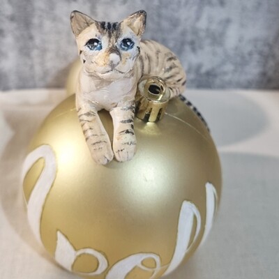 Pet figure, Clay, Christmas Bauble, Personalised bauble, custom figures, miniature Figure, pet figure gift, gift for petlovers