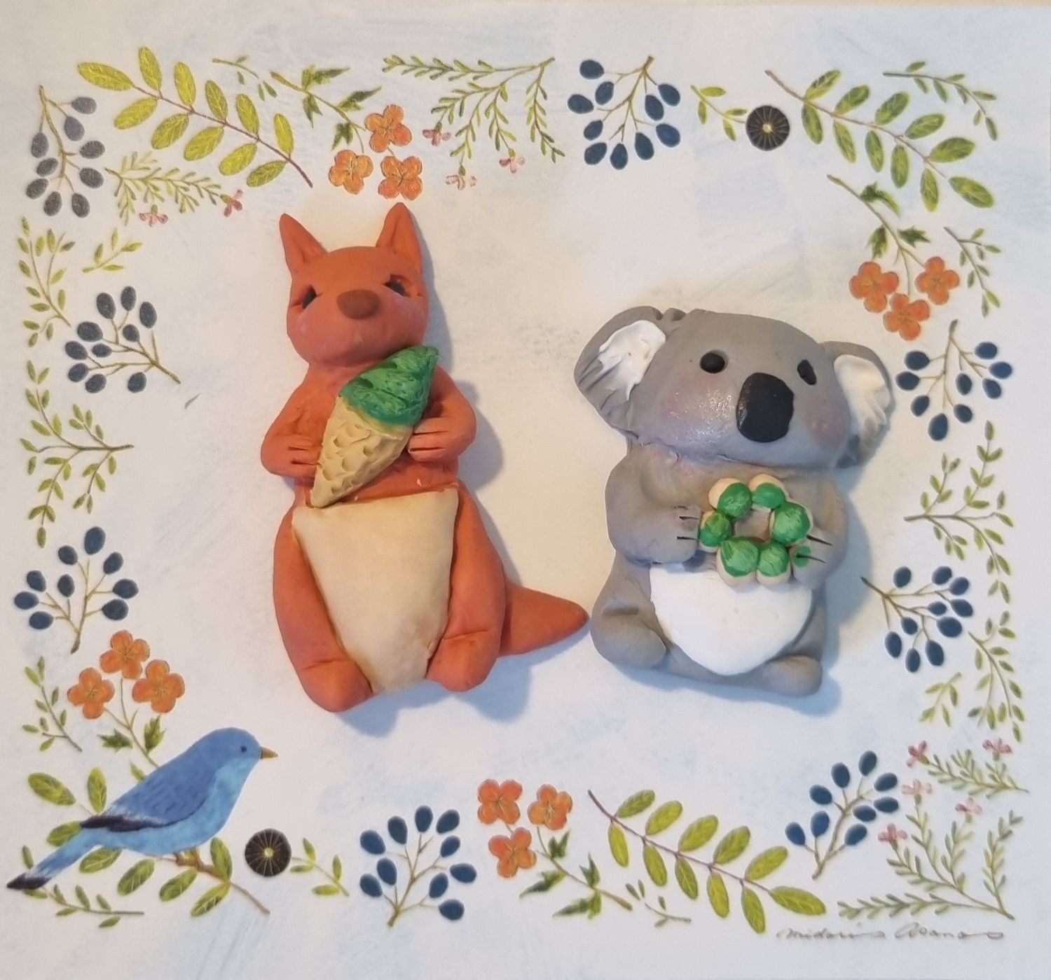 NEW!! Koala x Kangaroo Fridge Magnets pack (Japanese food）