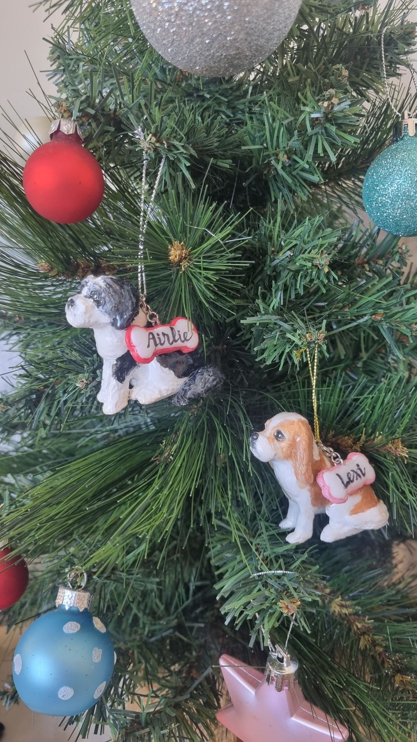 Christmas, 3D Pet Ornament, Clay, Custom Personalised, Pet Figure, Christmas Tree Ornament, Pet gift, Christmas gift, gift box, gift for Pet parents, pet lovers, Pet ornament