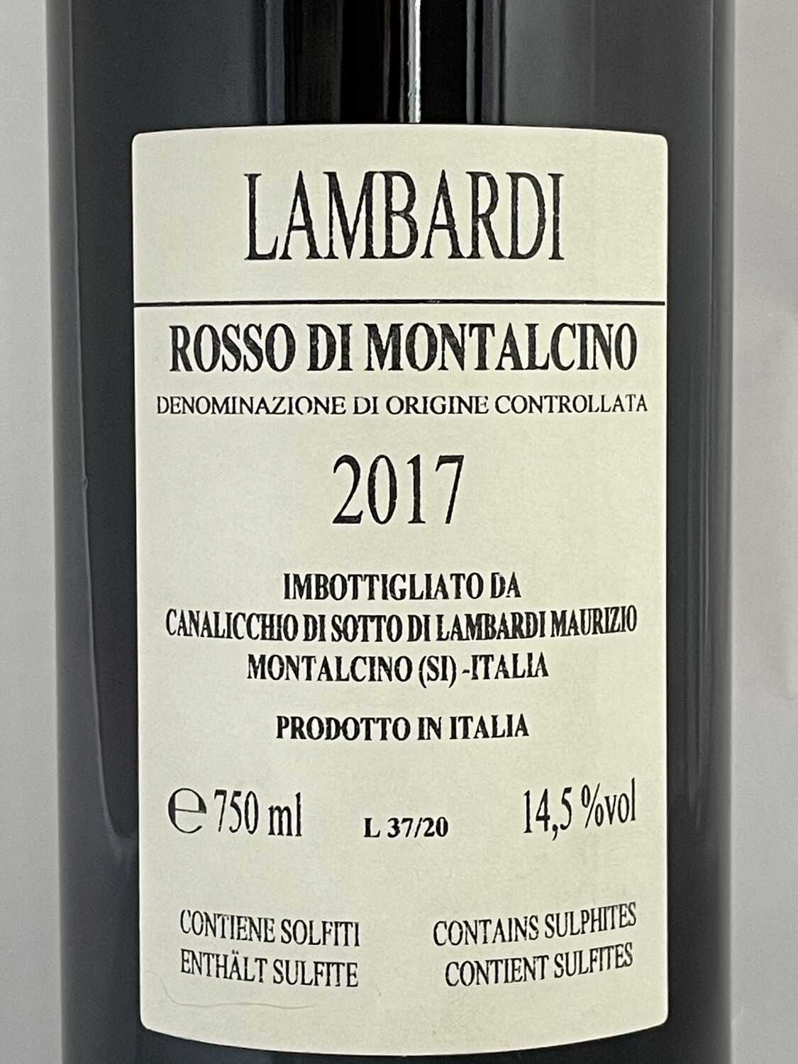 Rosso di Montalcino DOC 2017 Lambardi
