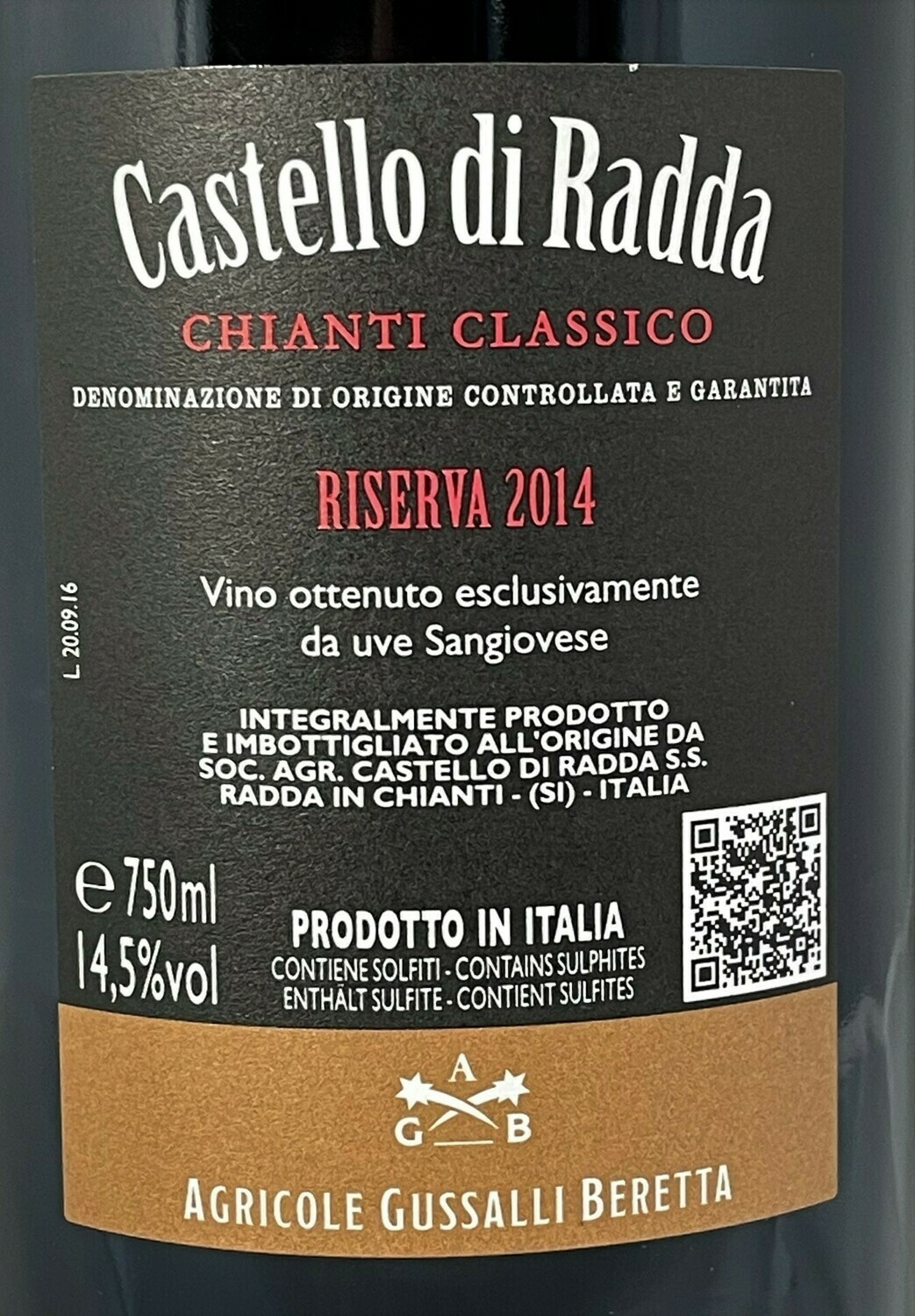 Chianti Classico Riserva DOCG 2014 Castello Di Radda