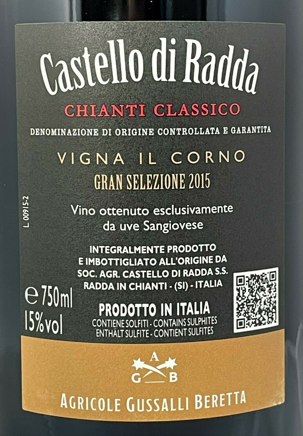 Chianti Classico Riserva  DOCG 2015 Gran Selezione