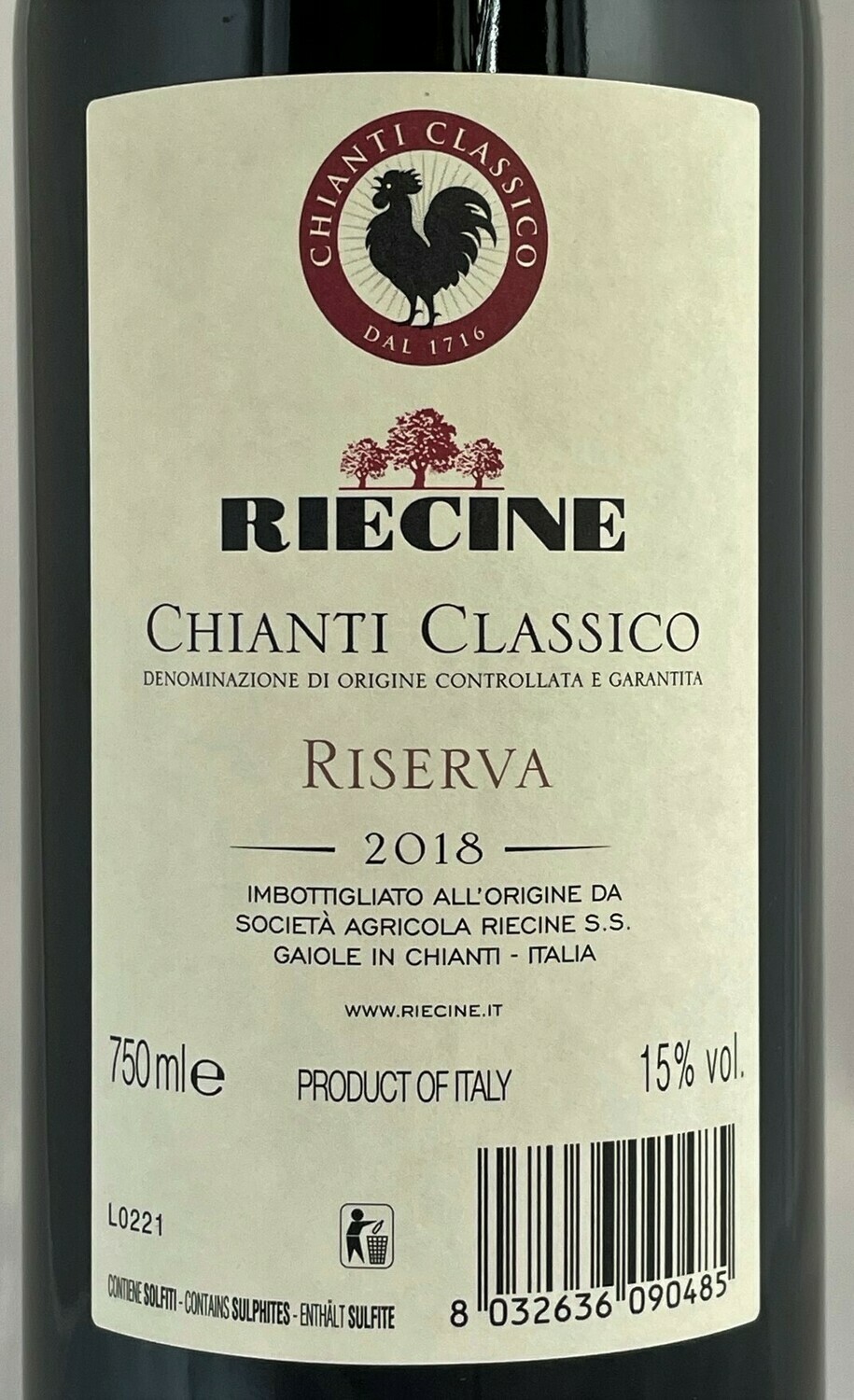 Chianti Classico Riserva DOCG 2018 RIECINE