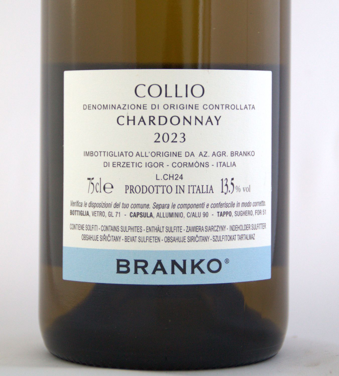Branko Chardonnay Vino Bianco DOC 2023