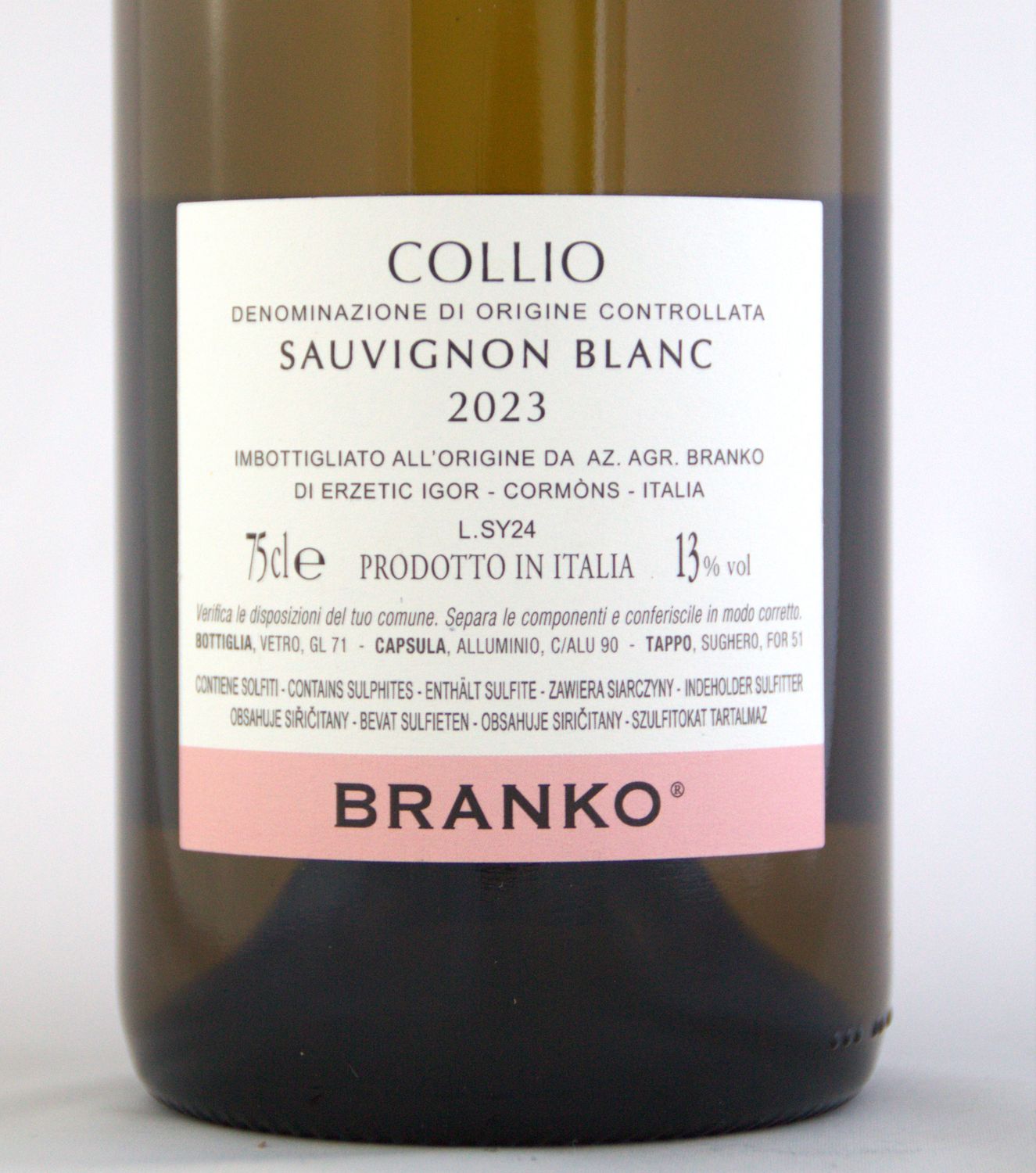 Branko Sauvignon Blanc 2023 DOC
