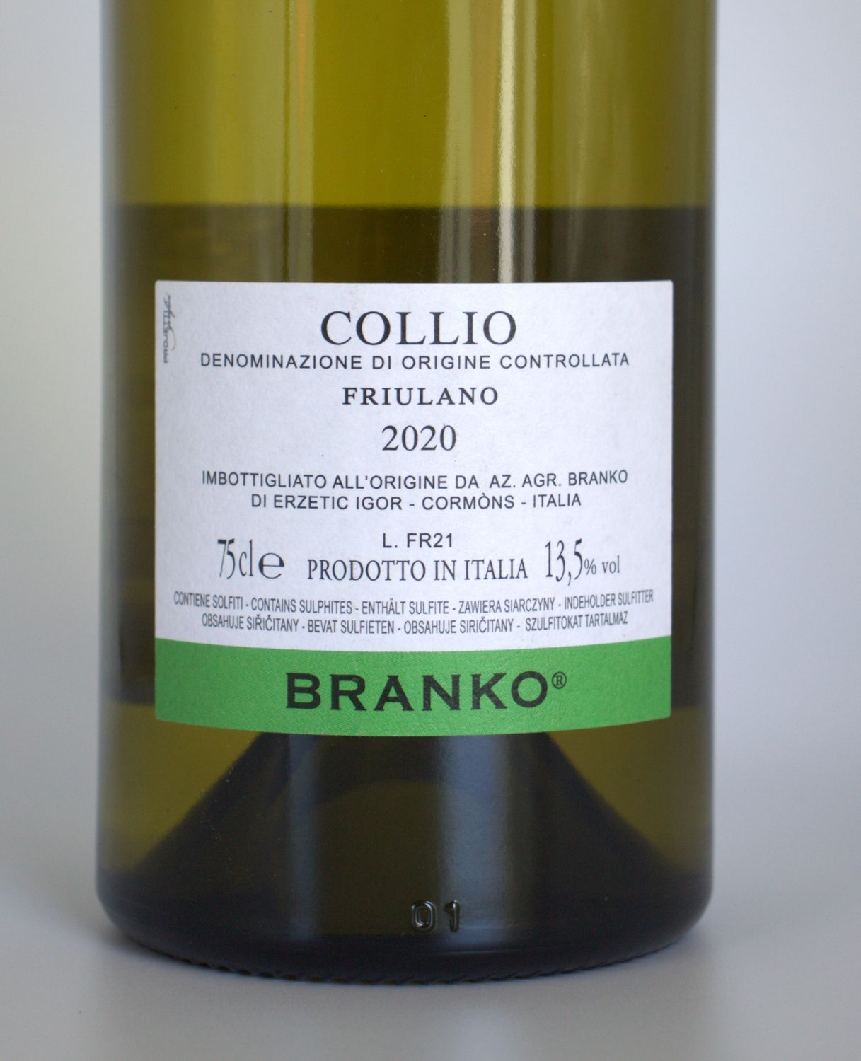 Branko Friulano Vino Bianco 2020 DOC
