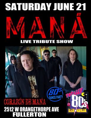 June 21st, 2025 - Saturday - Mana - Live Tribute Show