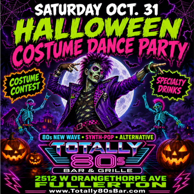 October 31st, 2026 - Saturday - Halloween Costume Dance Party