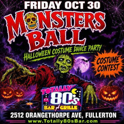 October 30th, 2026 -Friday- Halloween Costume Dance Party