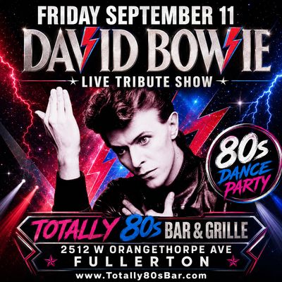 September 11th, 2026 - Friday - David Bowie - Live Tribute Show