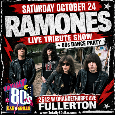October 24th, 2026 - Saturday - The Ramones - Live - Tribute Show