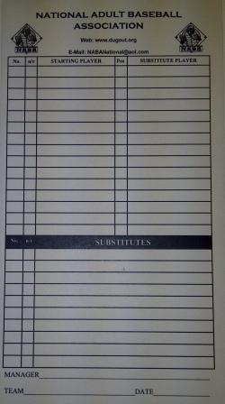 NABA Official Logo Lineup Cards
