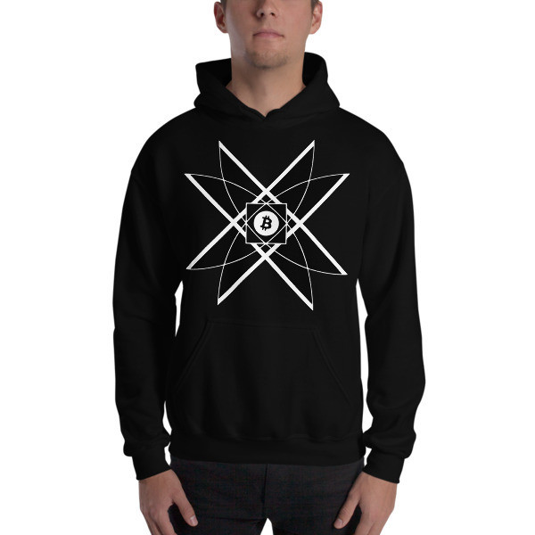 BITCOIN on the BLOCK - (HOODIE), Color: Black, Size: S