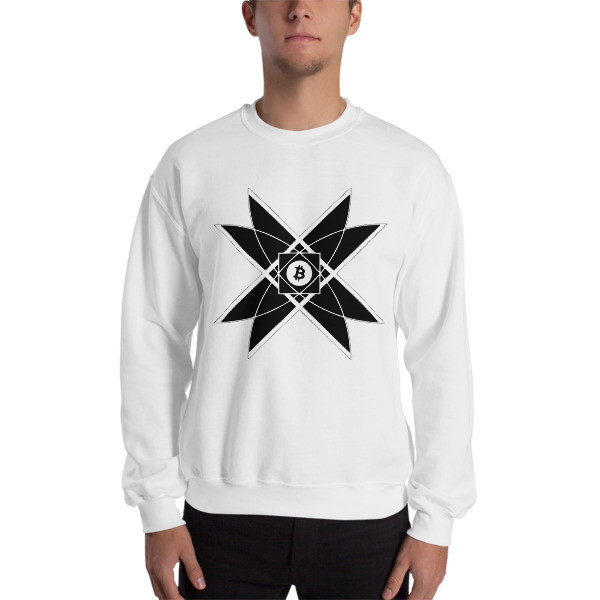 BITCOIN on the BLOCK - (SWEATSHIRT), Color: White, Size: S