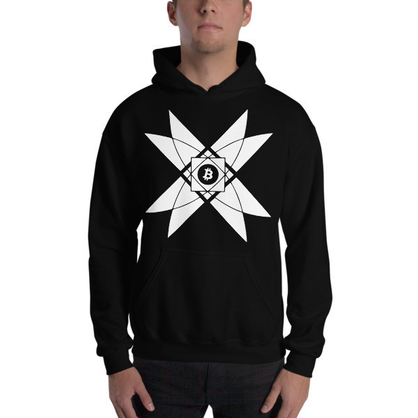 BITCOIN on the BLOCK - (HOODIE), Color: Black, Size: S