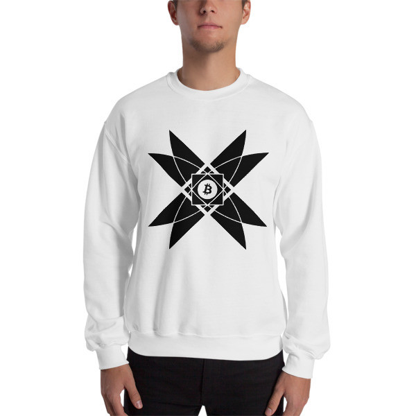 BITCOIN on the BLOCK - (SWEATSHIRT), Color: White, Size: S