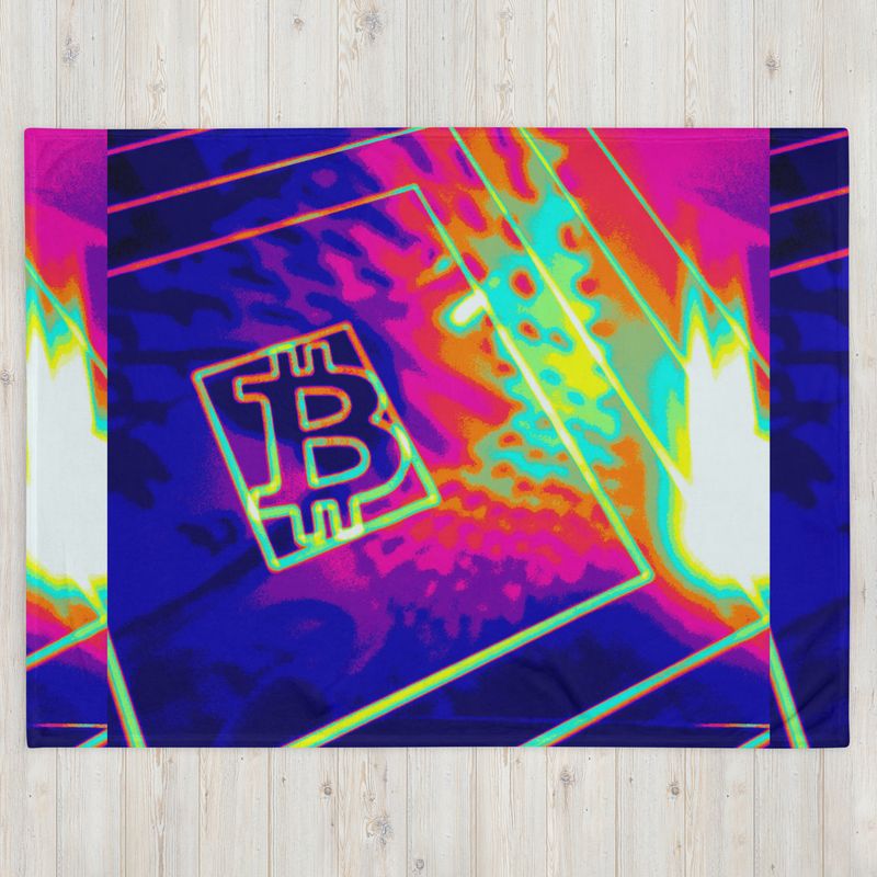 BITCOIN in SPLASHING COLOR - (BLANKET #4)