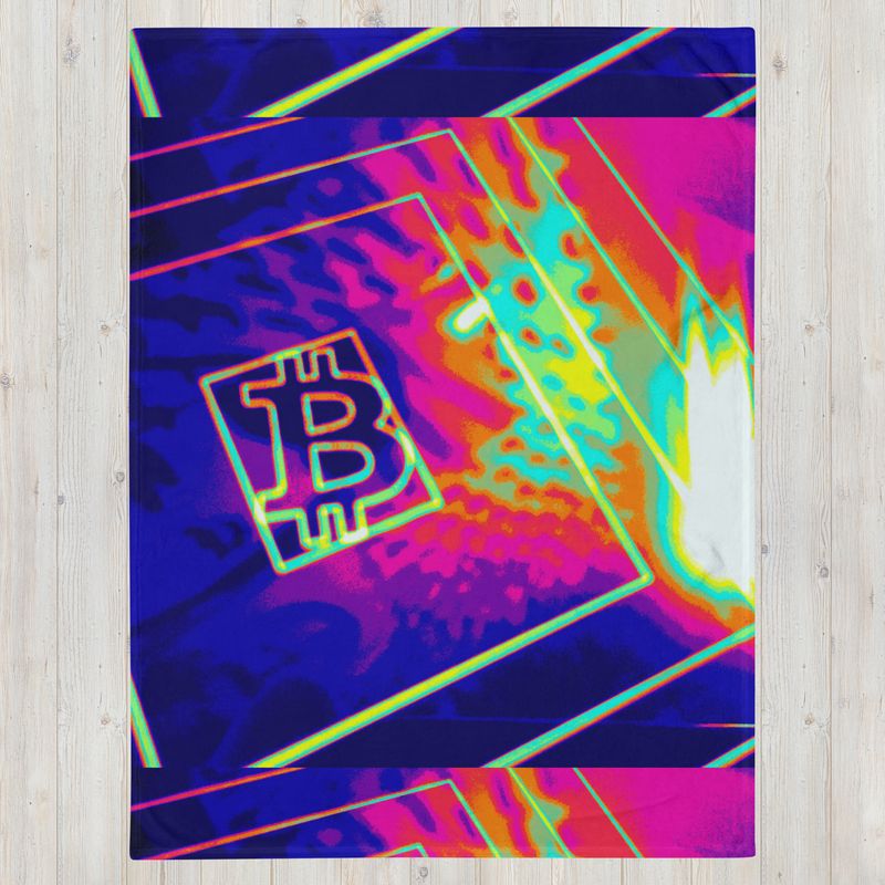 BITCOIN in SPLASHING COLOR - (BLANKET #5)