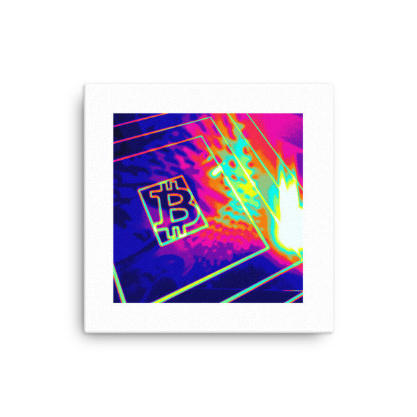 BITCOIN in SPLASHING COLOR - (CANVAS)