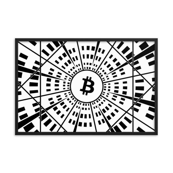BITCOIN at HYPER SPEED - (FRAMED POSTER)