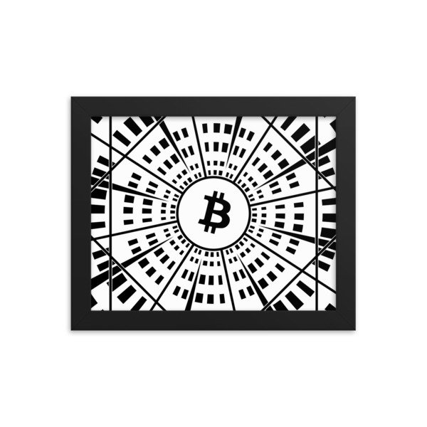 BITCOIN at HYPER SPEED - (FRAMED POSTER), Size: 8×10