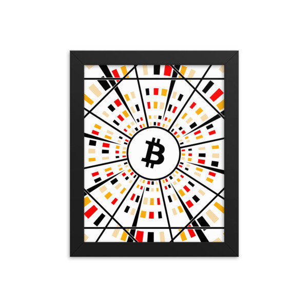 BITCOIN at HYPER SPEED - (FRAMED POSTER, Size: 8×10