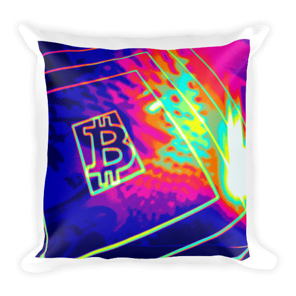 BITCOIN in SPLASHING COLOR - (PILLOW)