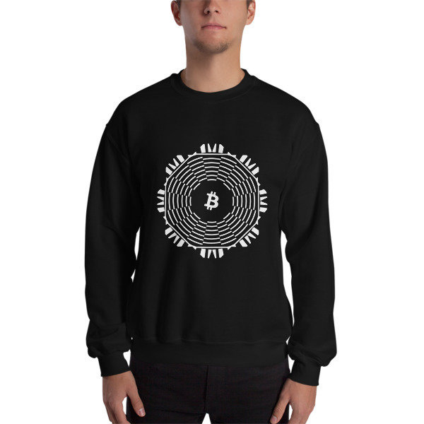 BITCOIN in FULL BLOOM - (SWEATSHIRT), Color: Black, Size: S