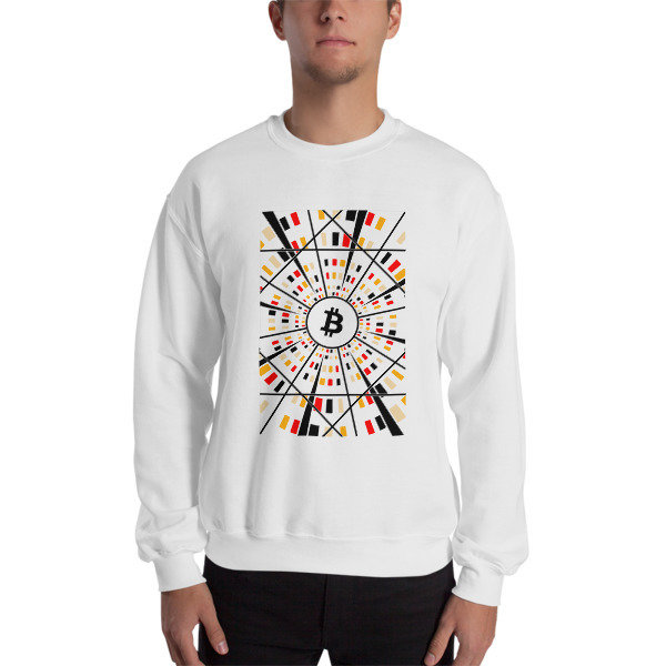 BITCOIN at HYPER SPEED - (SWEATSHIRT), Color: White, Size: S